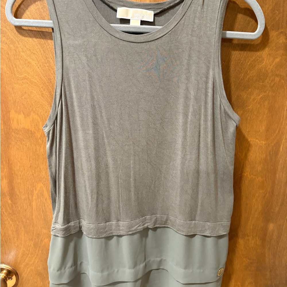 Michael Kors Charcoal Layered Tank Top